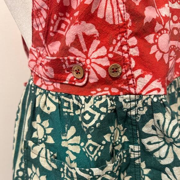 Free People Tropical Print Red and Green Romper - Picture 7 of 10